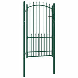 Fence Gate with Spikes EMMEN 104 x 134.5 cm Lockable 146396