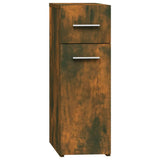 Apothecary Cabinet Smoked Oak 20x45.5x60 cm Engineered Wood 815864