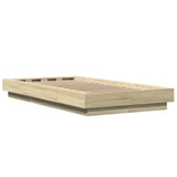 Bed Frame with LED Lights without Mattress Sonoma Oak 90x200cm 3281121