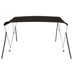 ZNTS 3-bow Bimini Top Black 182x184x136 cm 94804