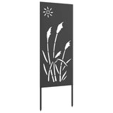 Garden Privacy Screen Black 50 x 140 cm Cold-rolled steel 876273