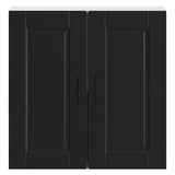 Kitchen Wall Cabinet Porto Black Engineered Wood 854058