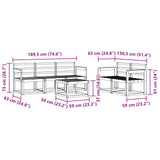 Outdoor Sofa Set 6 pcs Natural 3365997