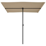 Garden Parasol Taupe Polyester 2x1.5 m Garden Parasol 47339