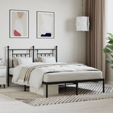 Bed Frame Black Steel 140x200 cm Bed Frame Rectangular 353538