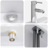 Bathroom Wash Basin Chrome 39 x 30.5 x 12.5 cm Metal 890220