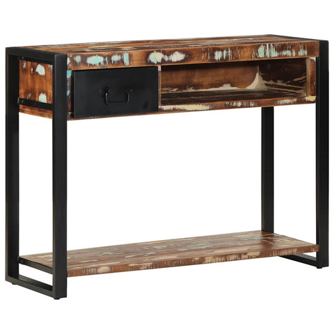 ZNTS Console Table Multicolour 100x35x75 cm Solid Wood Reclaimed 4015930