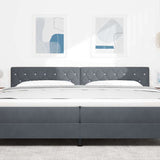 Headboard with Headboard Dark Grey 200 cm Faux Leather 42007106