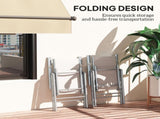 Set of Two Aluminium Folding Chairs - Light Grey T3398P327945