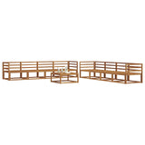 Outdoor Sofa Set 9 pcs Natural Solid Acacia Wood 3367352