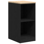 ZNTS Garage Cabinets 2 pcs Black Engineered Wood 3328270