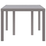 Garden Dining Table Light grey 150 x 100 x 73 cm Poly Rattan 871687