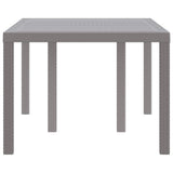 Garden Table Light Grey 150 x 100 x 73 cm Poly Rattan 871687