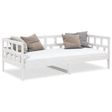 Day Bed without Mattress White Solid Wood Pine 90x200 cm 820208