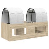 Bed with Tunnel 3 pcs Sonoma and White Engineered Wood 3423581