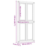 Barn Door Corona Honey Brown 90 x 210 cm Solid Pine Wood 42021181