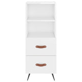 Sideboard High Gloss White 34.5x34x90 cm Engineered Wood 828638