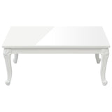 Coffee Table High Gloss White 100x50x42 cm Engineered Wood 358560