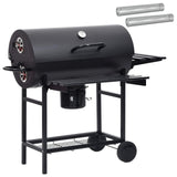 Barrel Grill with Wheels and Shelves 3 pcs 115 x 85 x 95 cm 3443031