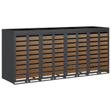 Wheelie Bin Storage for 4 Bins Anthracite 272 x 77.5 x 121.5 cm 3394775