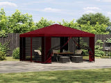 Gazebo 3 x 3 m Burgundy Polyester and Steel 190 gsm 900335