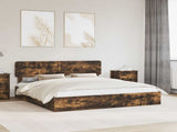 Storage Bed with Drawer Smoked Oak 180 x 200 cm Engineered Wood 3412252