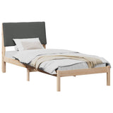 Bed frame Brown and dark grey 90 x 200 cm Solid pine wood 878775