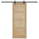 Sliding Door ORKDAL Brown 83 x 211 cm Solid Pine Wood 3333646
