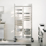 Tray Trolley with 32 GN Containers 75x55x162.5 cm Stainless Steel 4108072