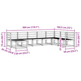 Outdoor Sofa Set 8 pcs Natural Solid Acacia Wood 3366797