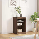 Sideboard with LED Lights Brown Oak 41x37x67 cm 836727