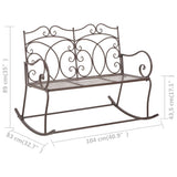 Garden Bench Antique brown Wrought iron Medium Garden Bench 45437