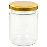 Glass Jam Jars with Gold Lid 96 pcs 230 ml 50803