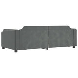 Day Bed without Mattress Dark Grey 90x190 cm Single Fabric 354219