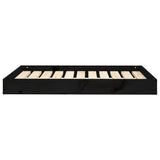 Dog Bed Black 91,5x64x9 cm Solid Wood Pine 820865