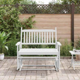 Glider Bench White 118x70x104.5 cm Solid Wood Poplar 4008868