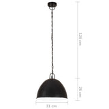 Hanging Lamp Black Iron 31 cm diameter Hanging Light Round 320548