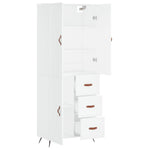 Highboard White 69.5x34x180 cm Engineered Wood 3195875