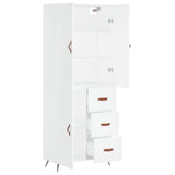 Highboard White 69.5x34x180 cm Engineered Wood 3195875