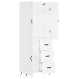 Highboard White 69.5x34x180 cm Engineered Wood 3195875