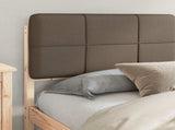 Bed Frame with Upholstered Headboard Taupe 180 x 200 cm 877962