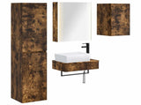 Bathroom Furniture Set 5 pcs Smoked Oak 3407283