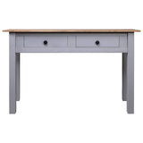 282680 Console Table Grey 110x40x72 cm Solid Pine Wood Panama Range