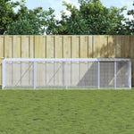 Chicken Cage with Roof Light Grey 403x98x90 cm Galvanised Steel 3189045