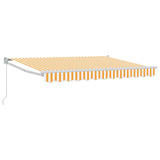 Retractable Awning Yellow and White 3 x 2 m 3418887