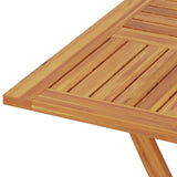 Folding Garden Table Natural 90 x 90 x 75 cm Solid Teak Wood 42042411
