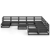 12 Piece Garden Lounge Set Solid Pinewood 3076053