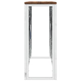 Console Table Stainless Steel and Solid Wood Reclaimed 350029