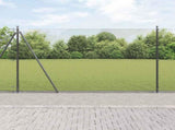 Welded Wire Fence with Concrete Base 25 x 1.6 m 3352569