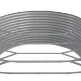 Garden Raised Bed Powder-coated Steel 584x140x68 cm Grey 319119